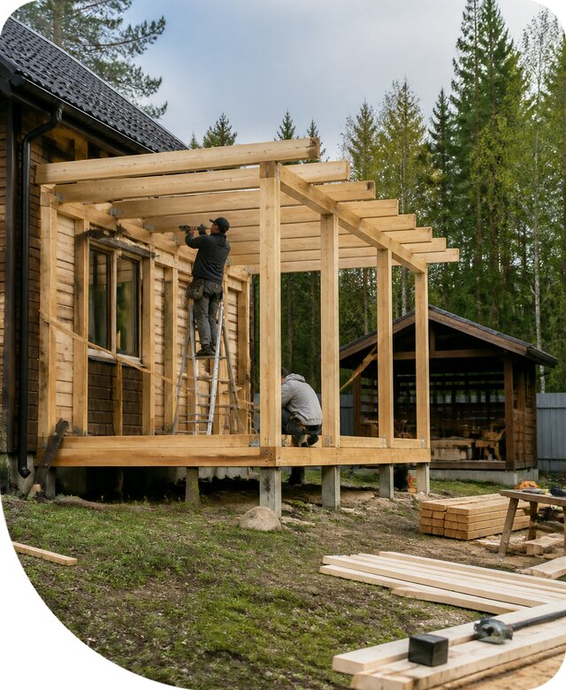 Строительство пристроек и построек на участке в Светлограде